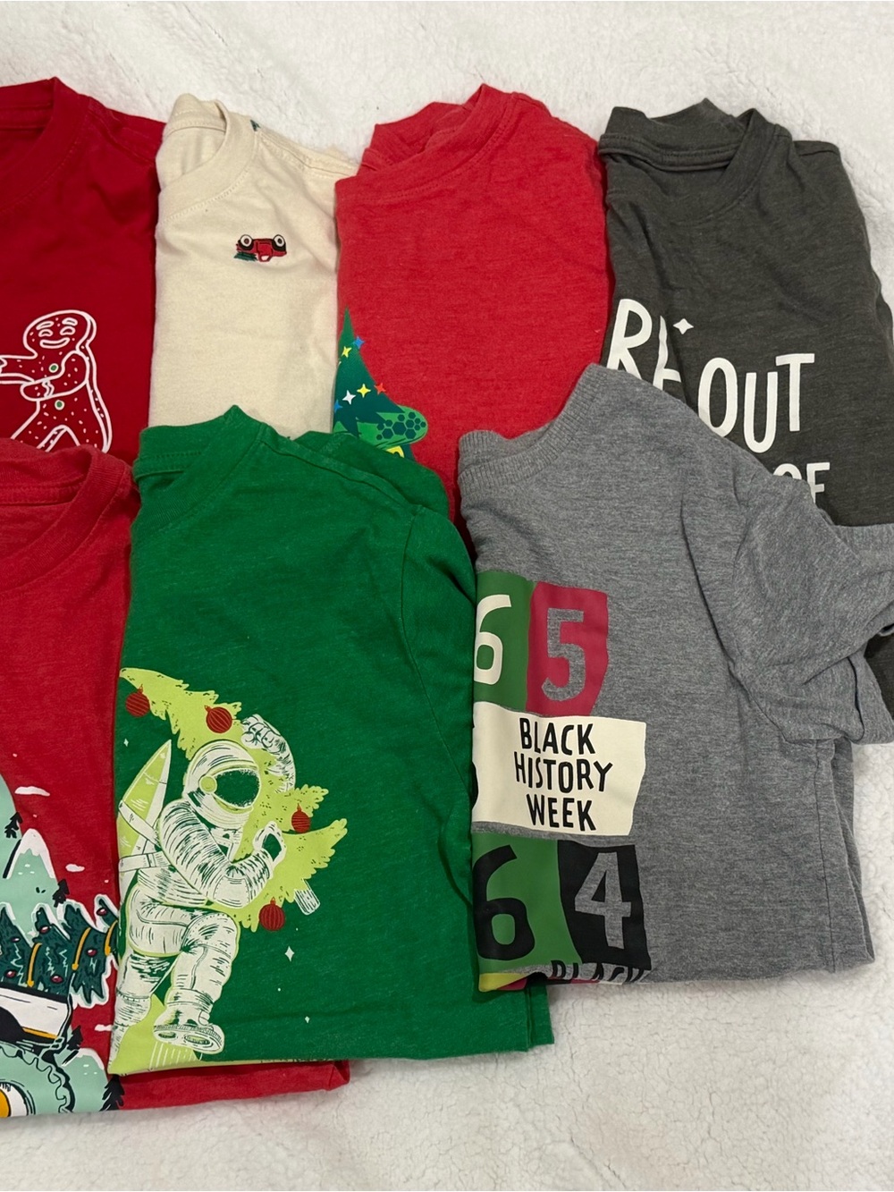 Boys Graphic T-Shirt Bundle Size 8/10 Medium 7 Shirts Holiday Christmas